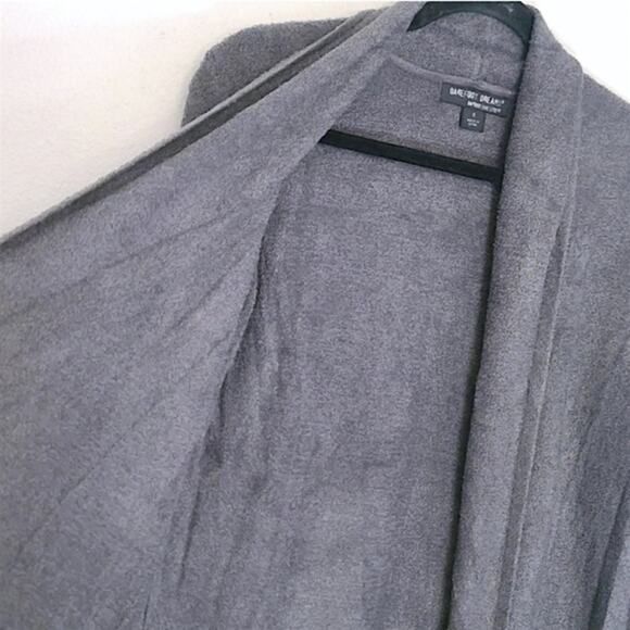 Barefoot Dreams Womens Cardigan Artisanal Minimal Coastal Gray Cozy Drape Knit S - Picture 6 of 10